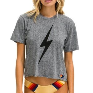 Aviator nation Gray Lightning Bolt Women's T-Shirt